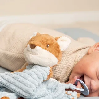Knuffeldoekje knuffel Vos - Forest Friends de Little Dutch en Bleu – photo produit 2 sur 2