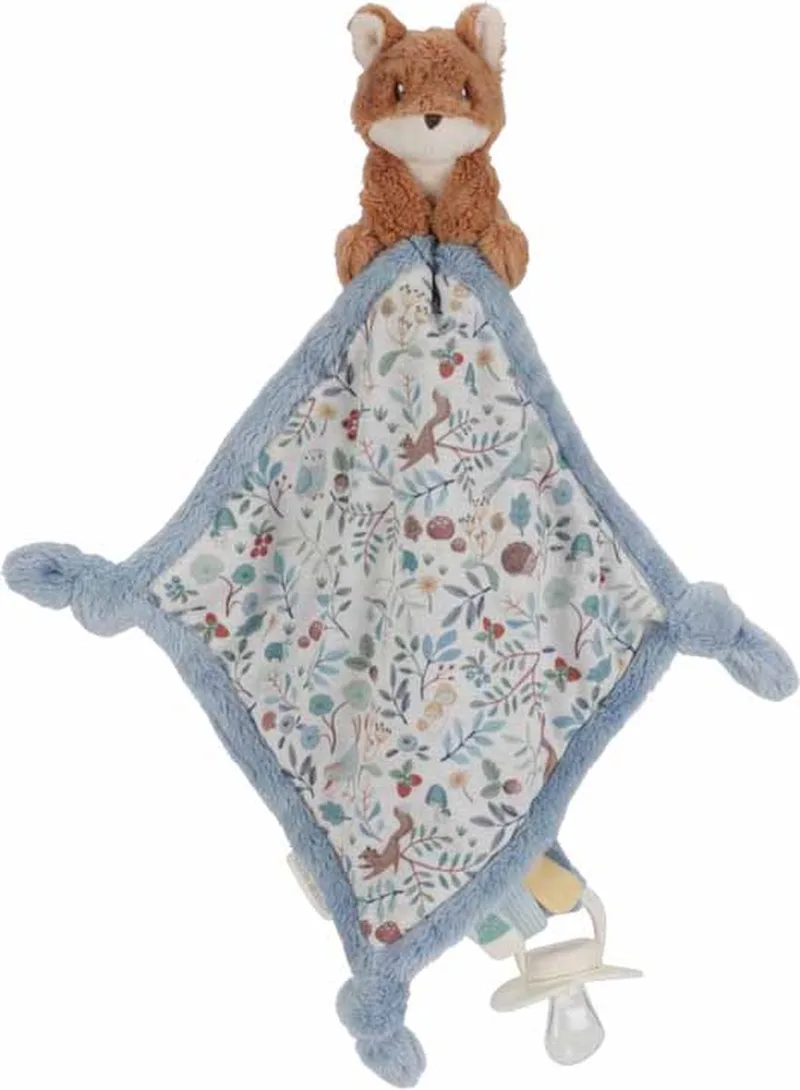 Knuffeldoekje print Vos - Forest Friends by Little Dutch in Blue – product photo