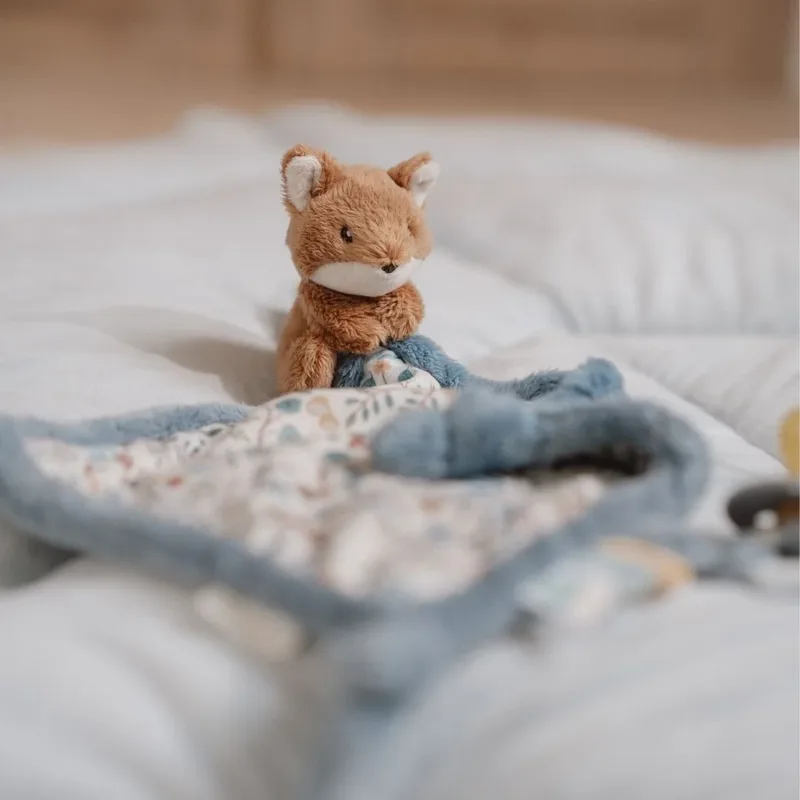 Knuffeldoekje print Vos - Forest Friends by Little Dutch in Blue – product photo 4 of 4