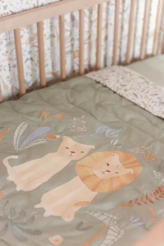 Ledikantdeken Safari Wonders - 110 x 140 cm fra Little Dutch i Groen licht 1 – produktbillede 4 af 4