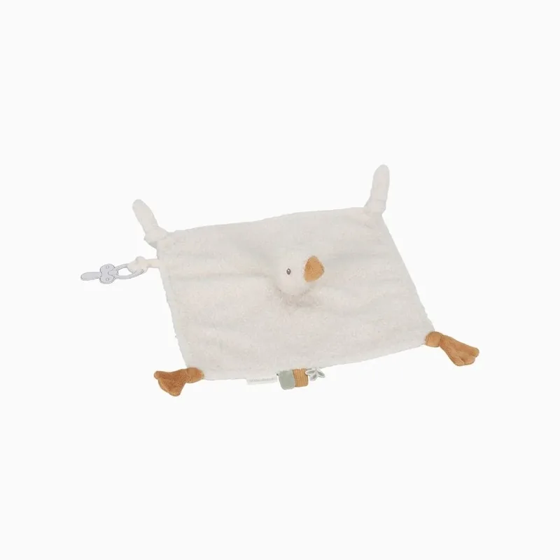 Newborn Naturals Knuffeldoekje Little Goose van Little Dutch in Wit – productfoto 2 van 4
