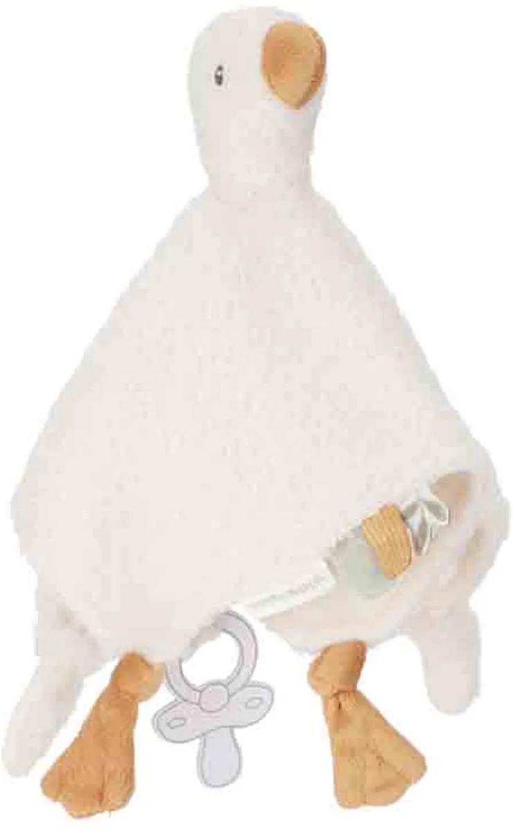 Newborn Naturals Knuffeldoekje Little Goose fra Little Dutch i Hvid – produktbillede