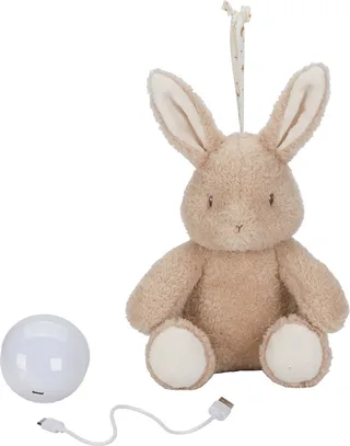 Newborn Naturals Knuffelkonijn Licht & Geluid by Little Dutch in Brown – product photo 1 of 4
