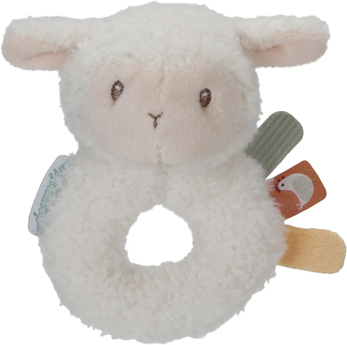 Rammelaar Schaap - Little Farm - baby speelgoed van Little Dutch in Wit – productfoto