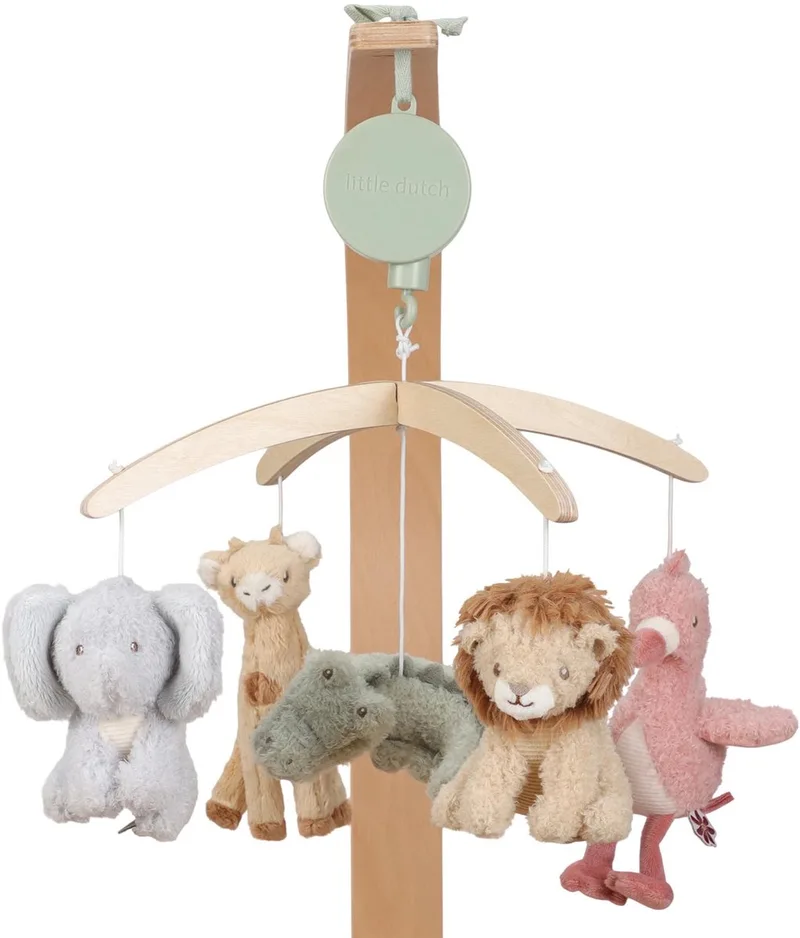 Safari Friends Houten Muziekmobiel van Little Dutch in Meerkleurig – productfoto