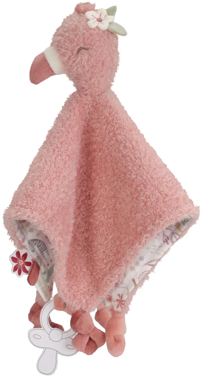 Safari Friends Knuffeldoekje Flamingo de Little Dutch en Rose – photo produit