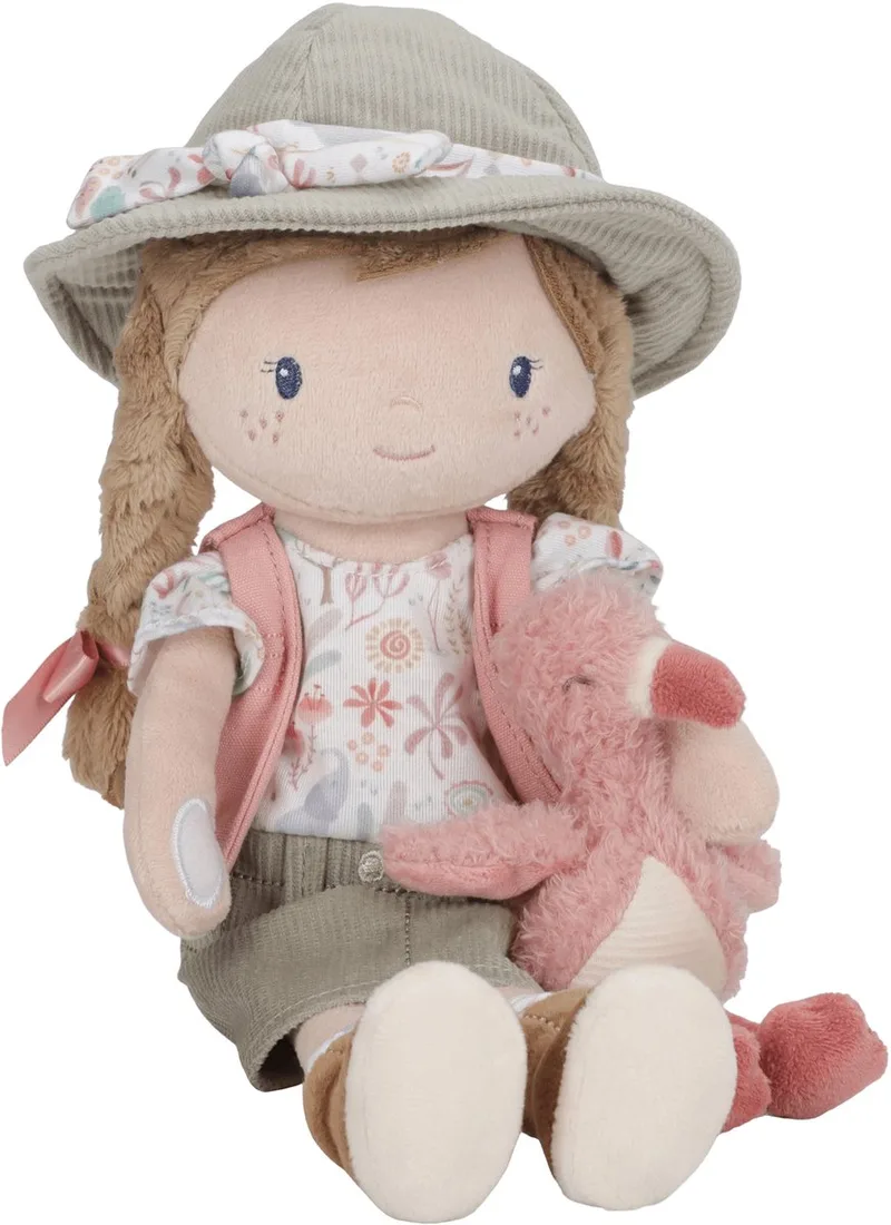 Safari Friends Knuffelpop Rosa van Little Dutch in Roze – productfoto