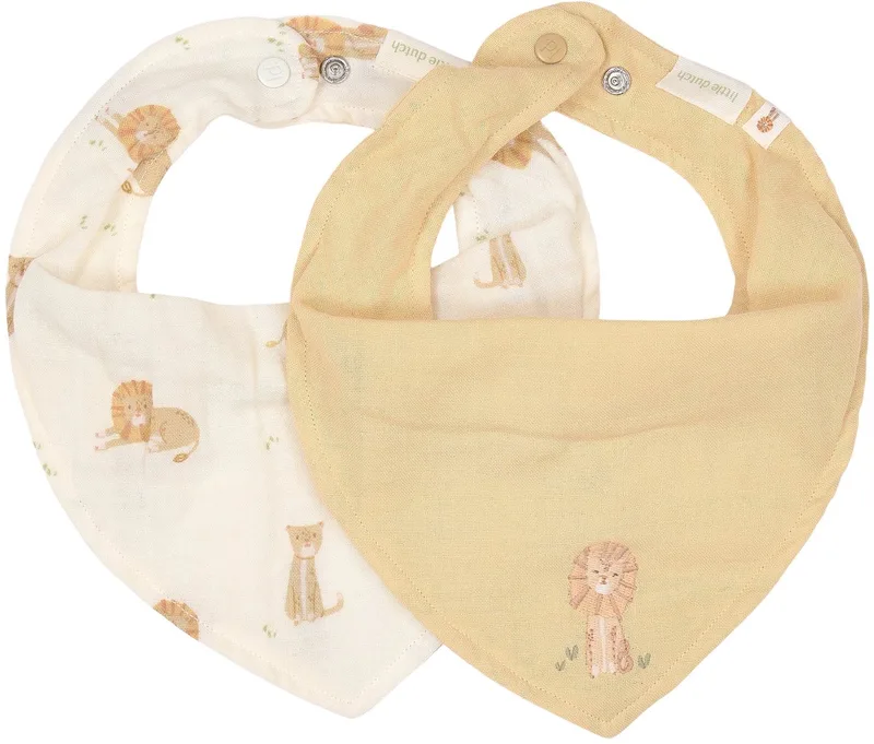 Safari Leo Bandana Slab - 2-Pack by Little Dutch in Yellow – product photo