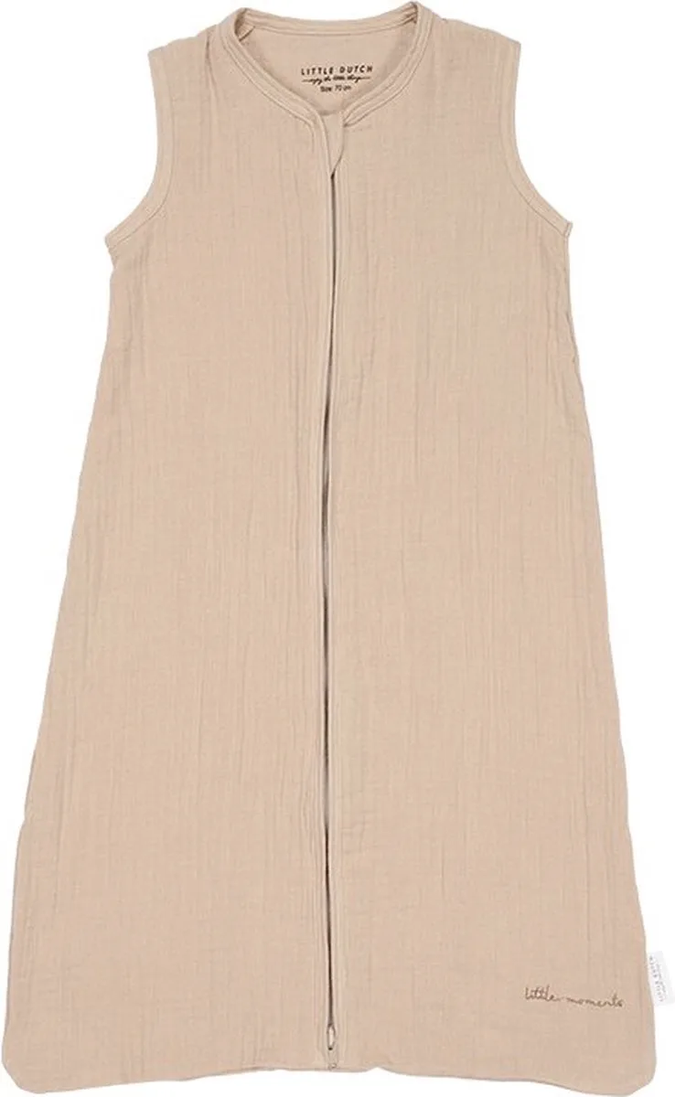 Slaapzak zomer hydrofiel 70 cm de Little Dutch en Beige – photo produit