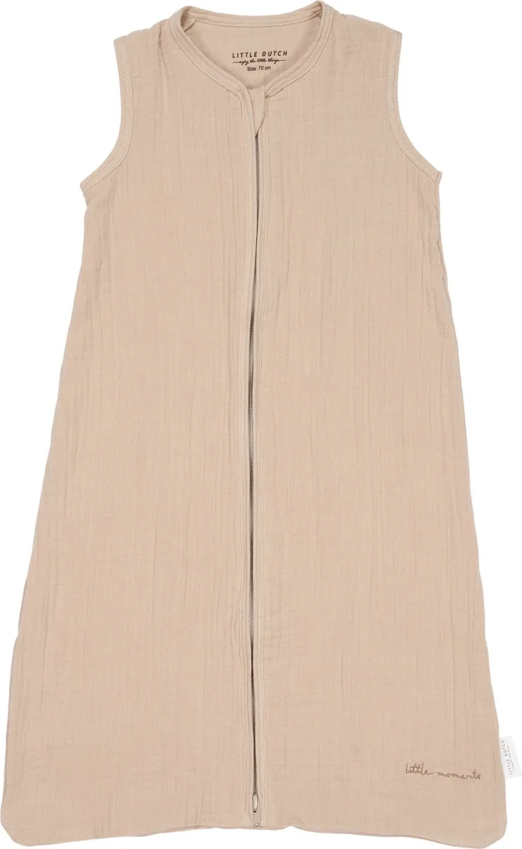 Slaapzak zomer hydrofiel 90 cm de Little Dutch en Beige – photo produit