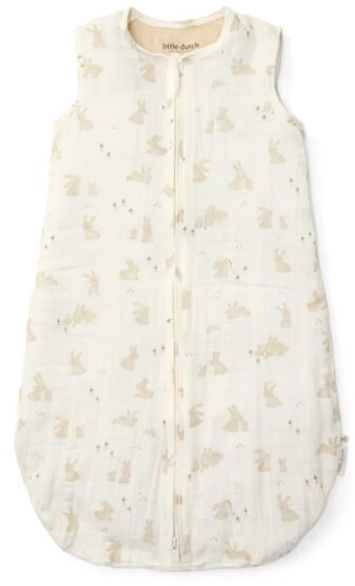 Slaapzak zomer – Maat 90 cm – Newborn Naturals – Baby Bunny by Little Dutch in White – product photo