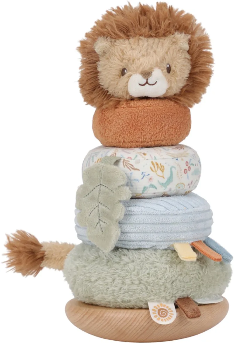 Stapeltoren pluche leeuw - Safari Friends de Little Dutch en Multicolore – photo produit
