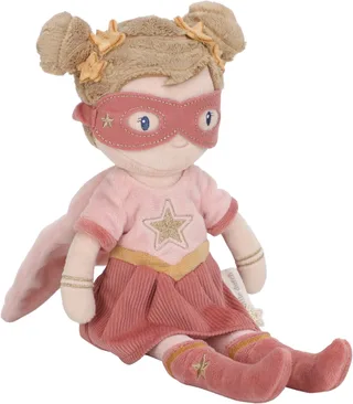 Superhero Knuffelpop Rosa - 35 cm fra Little Dutch i Lyserød – produktbillede 1 af 4