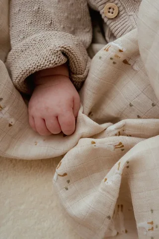 Swaddle - 120 cm - Newborn Naturals - Little Goose by Little Dutch in Beige – product photo 3 of 4