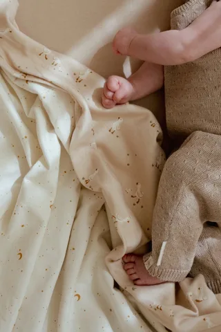 Swaddle - 120 cm - Newborn Naturals - Little Goose by Little Dutch in Beige – product photo 4 of 4