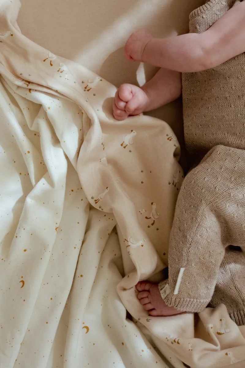 Swaddle - 120 cm - Newborn Naturals - Little Goose by Little Dutch in Beige – product photo 4 of 4