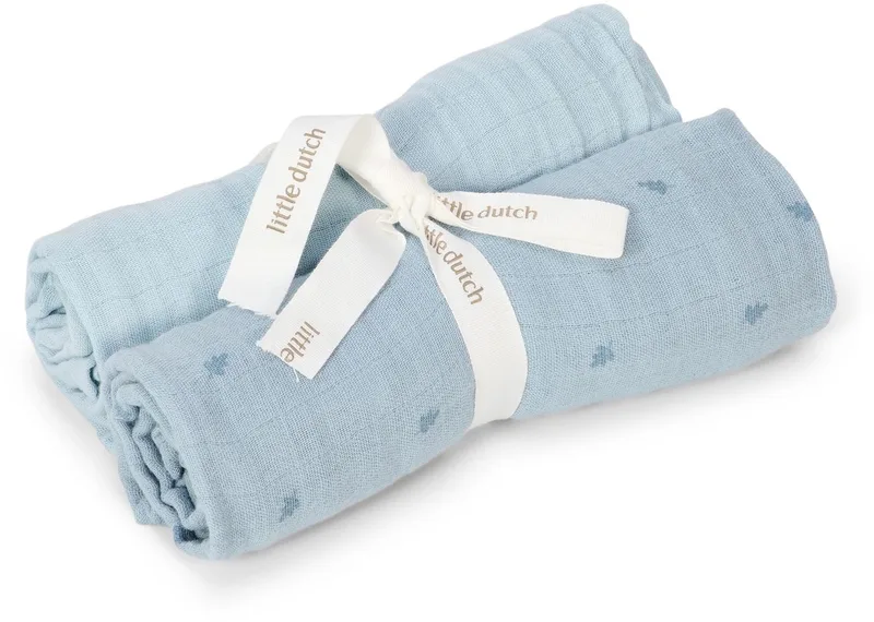 Swaddle - Blauw - Essentials van Little Dutch in Blauw – Essentials – productfoto