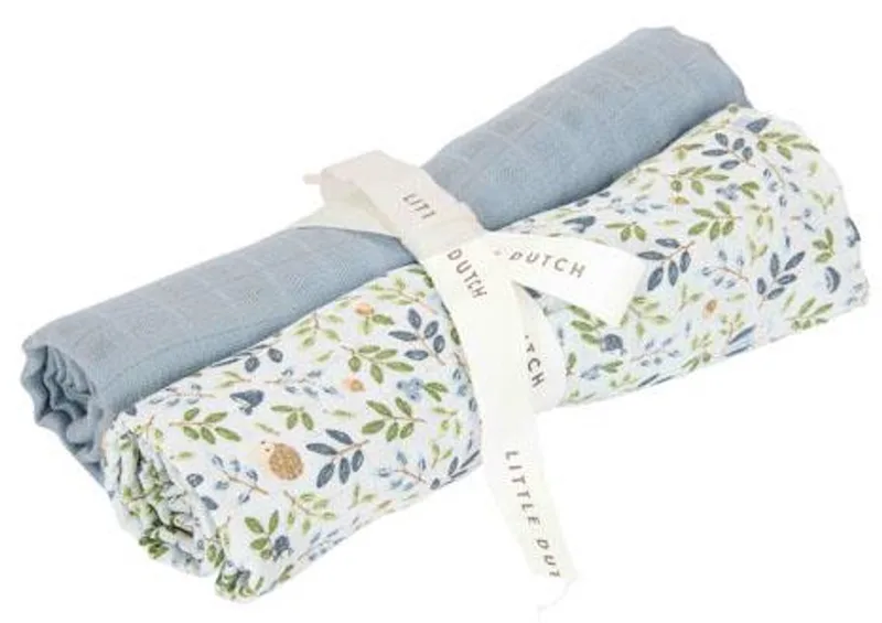 Swaddle - Blauw - Maat 70 cm - Forest Friends - Forest Adventure by Little Dutch in Blauw – Forest Adventure – product photo