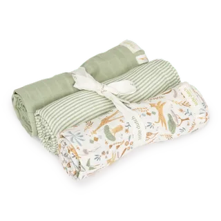 Swaddle Doek Little Dutch Safari Wonders 70x70 3st by Little Dutch – product photo 1 of 3
