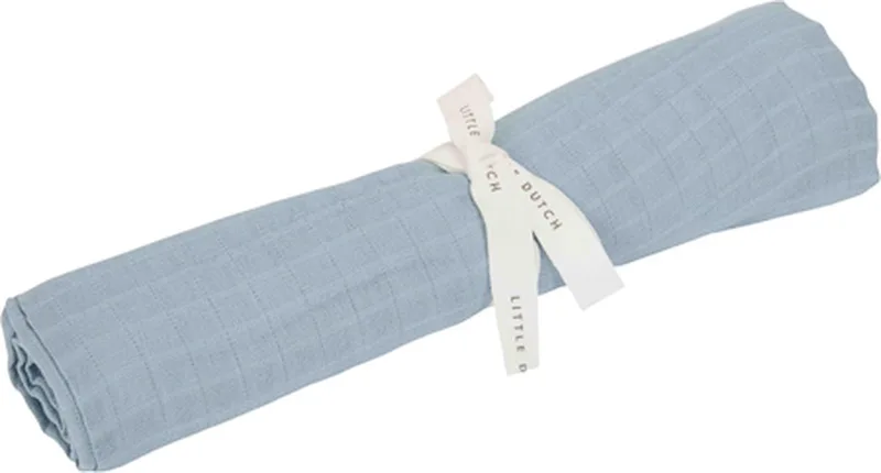 Swaddle - Maat 120 cm - Essentials van Little Dutch in Blauw – productfoto