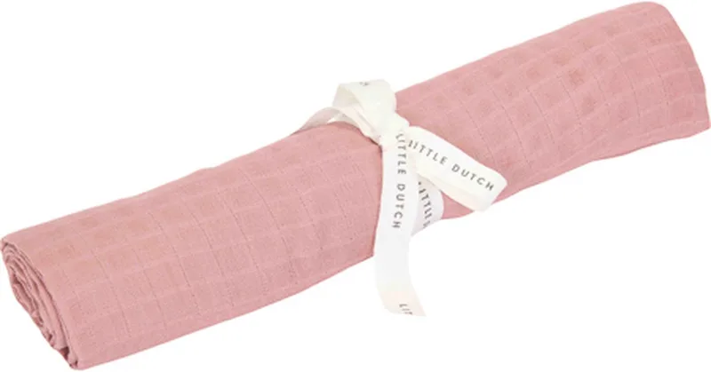 Swaddle - Maat 120 cm - Hydrofiele luier Meisjes - Pink Blush, - Pure by Little Dutch in Pink – product photo
