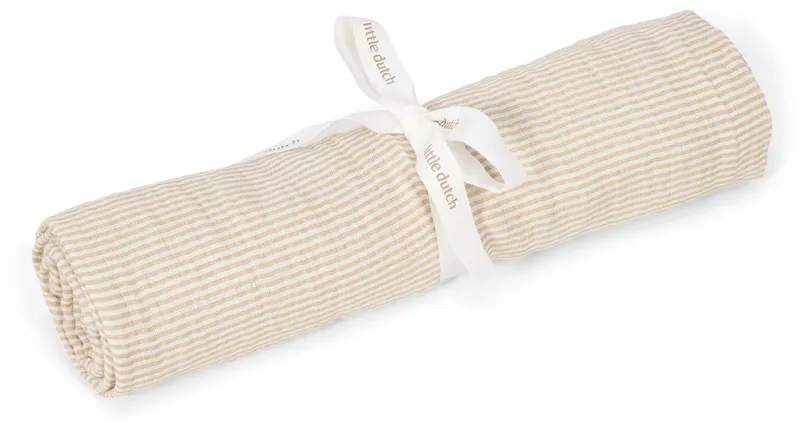 Swaddle - streepjes - 120 cm by Little Dutch in Beige – product photo