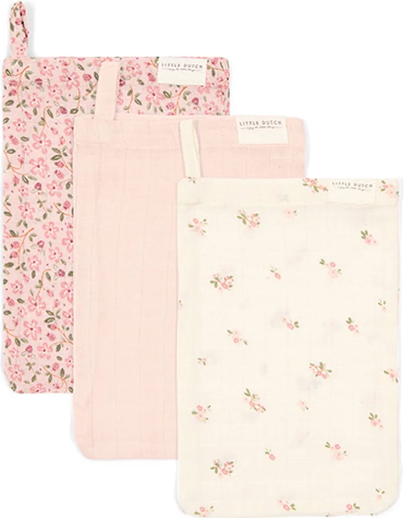 Washandjes set - Fairy Garden van Little Dutch in Roze – productfoto