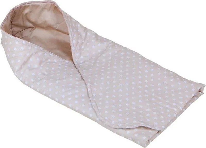 Wikkeldoek - 108 x 95 cm - met witte ster by Little Dutch in Beige – product photo