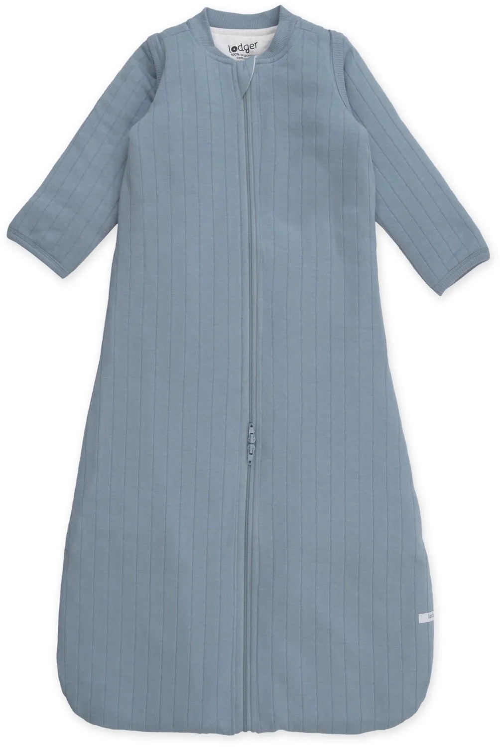 Baby slaapzak - 2.5 TOG - 104 cm - Biologisch katoen - Deelbare rits - Slaapzak 2.5 TOG - Hopper Solid van Lodger in Blauw – productfoto