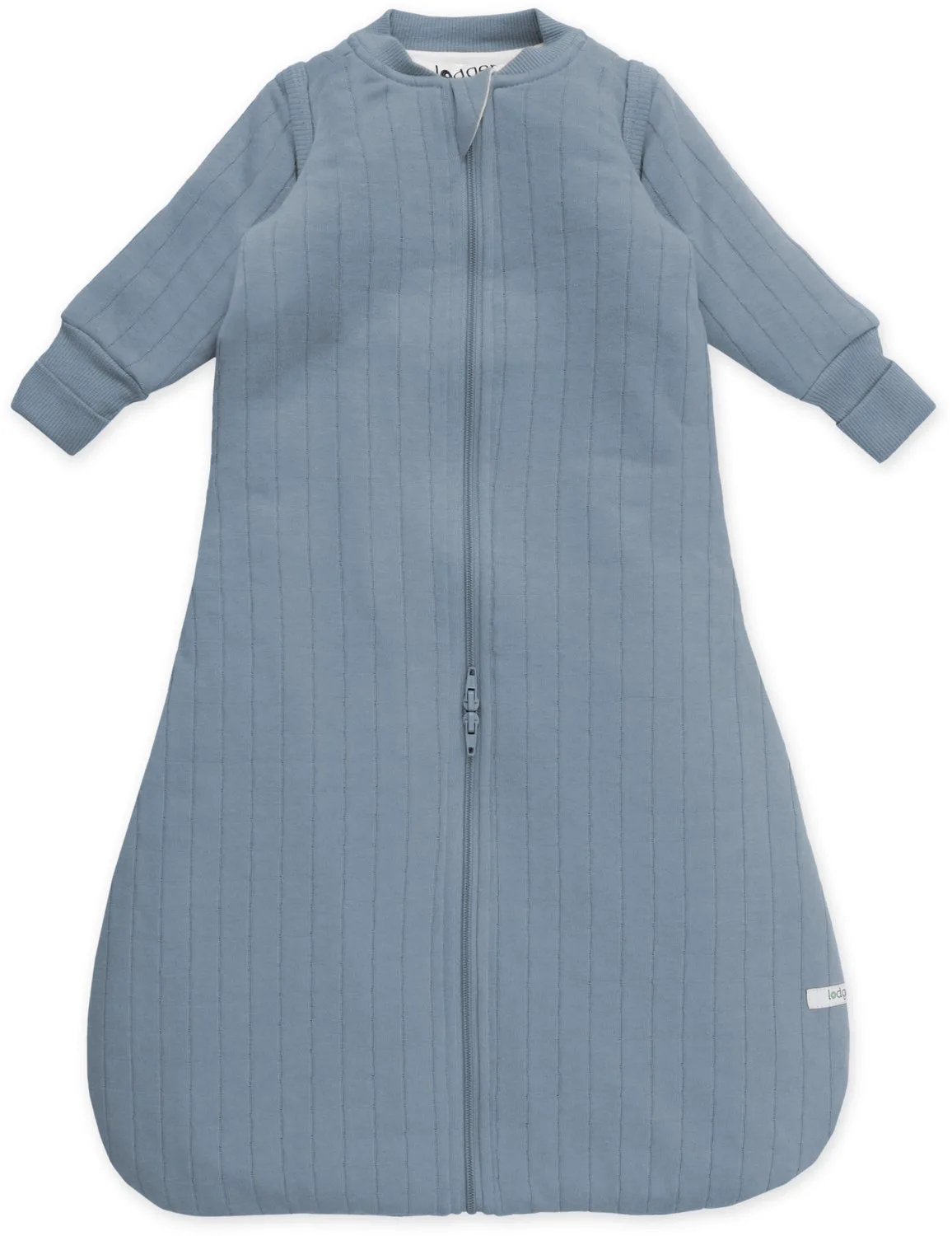Baby slaapzak - 2.5 TOG - 62 cm - Biologisch katoen - Anti-krabwantjes - Slaapzak 2.5 TOG - Hopper Solid van Lodger in Blauw – productfoto