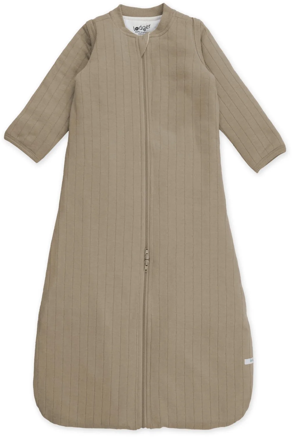 Baby slaapzak - 2.5 TOG - 80 cm - Biologisch katoen - Deelbare rits - Slaapzak 2.5 TOG - Hopper Solid van Lodger in Bruin – productfoto