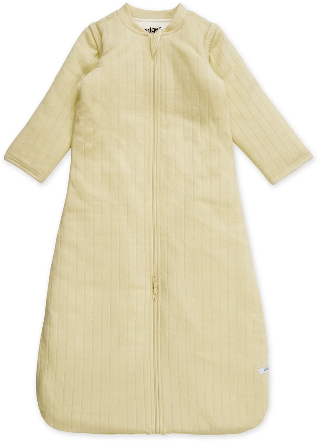 Baby slaapzak - Butter yellow - 2.5 TOG - 86/104 cm - Biologisch katoen - Deelbare rits - Slaapzak 2.5 TOG - Hopper Solid van Lodger in Geel – productfoto