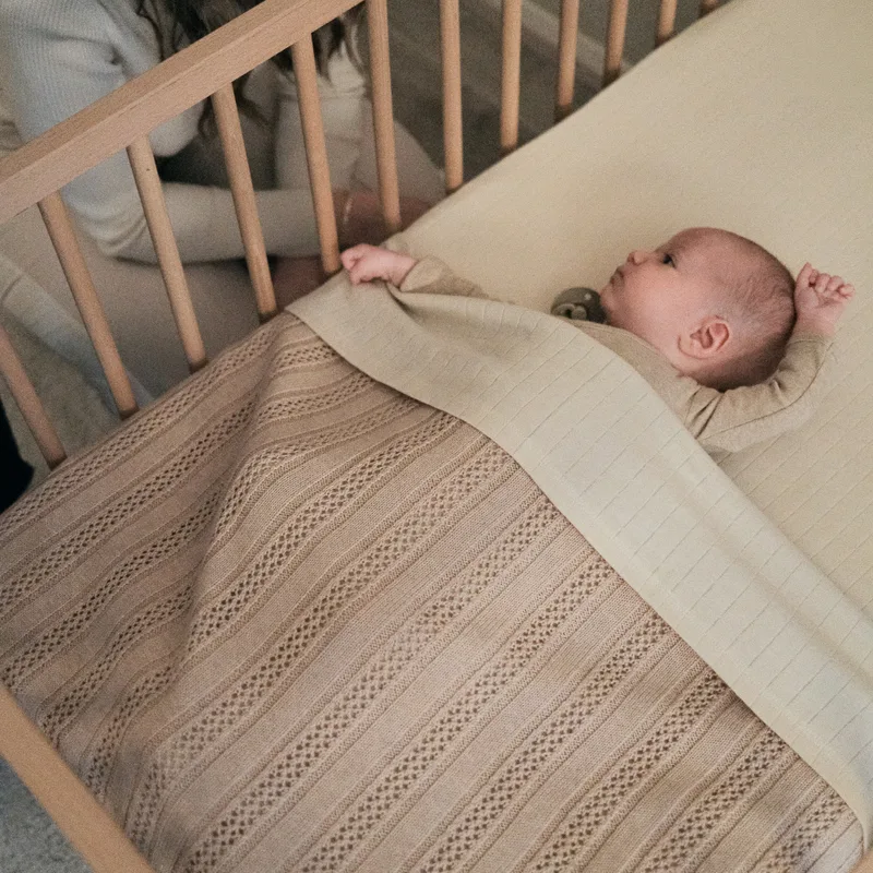 Deken Lodger Dreamer Pointelle Merino 80x100 Beige by Lodger – product photo 4 of 4
