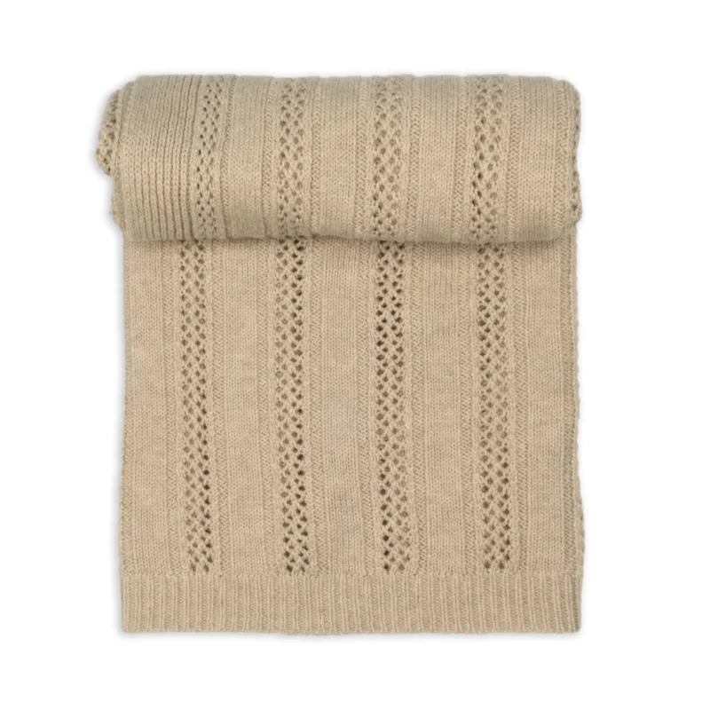 Deken Lodger Dreamer Pointelle Merino 80x100 Beige by Lodger – product photo 2 of 4