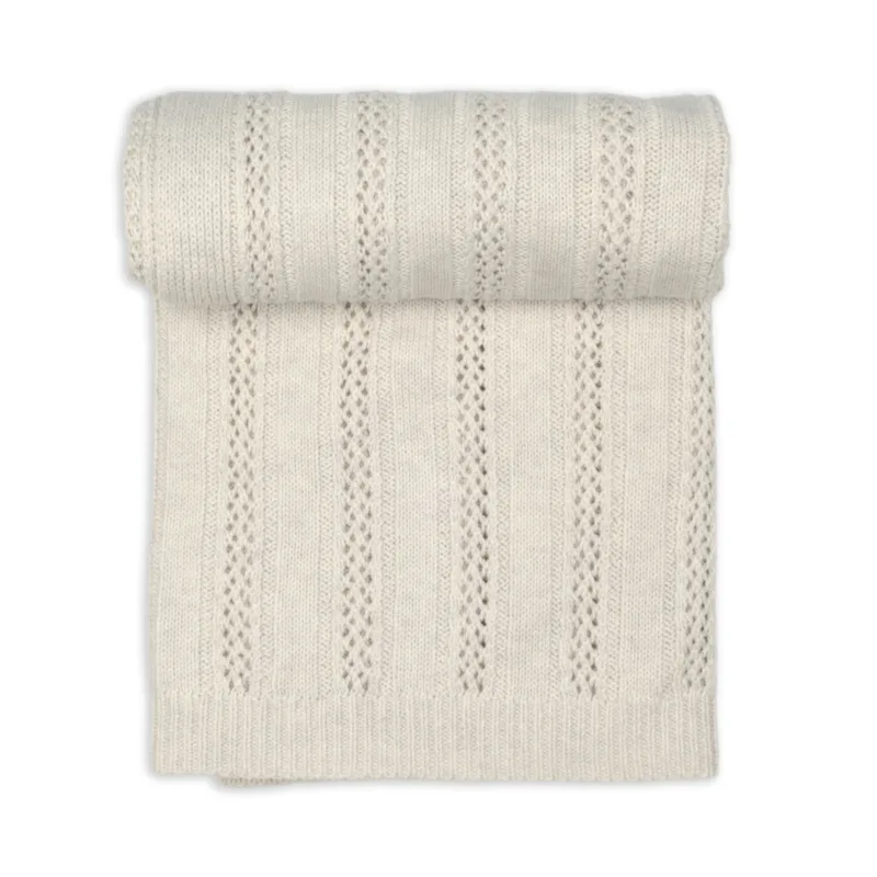 Deken Lodger Dreamer Pointelle Merino 80x100 Birch van Lodger – productfoto 2 van 4
