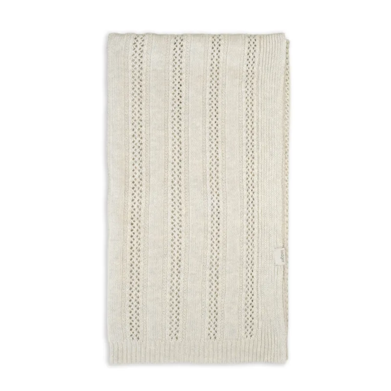 Deken Lodger Dreamer Pointelle Merino 80x100 Birch van Lodger – productfoto 3 van 4