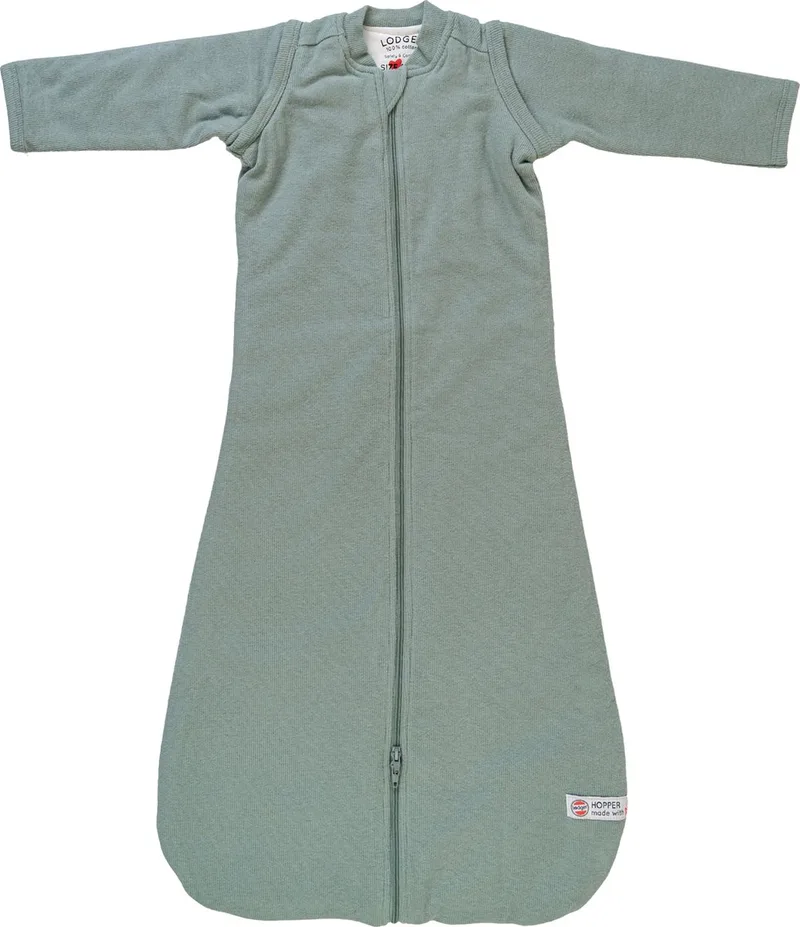 Hopper - Baby Slaapzak Winter met afritsbare mouwen - 80cm - 3.3 TOG - Autostoel - Winterslaapzak by Lodger in Green – product photo