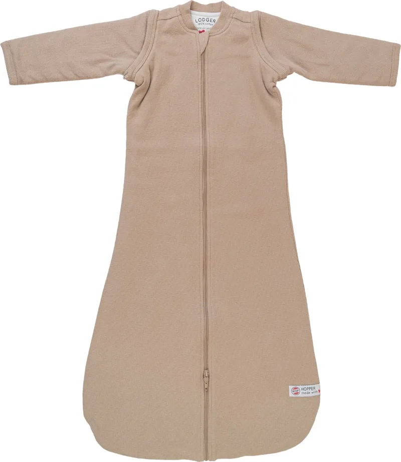 Hopper - Baby Slaapzak Winter met afritsbare mouwen - 80cm - 3.3 TOG - Autostoel - Winterslaapzak de Lodger en Beige – photo produit