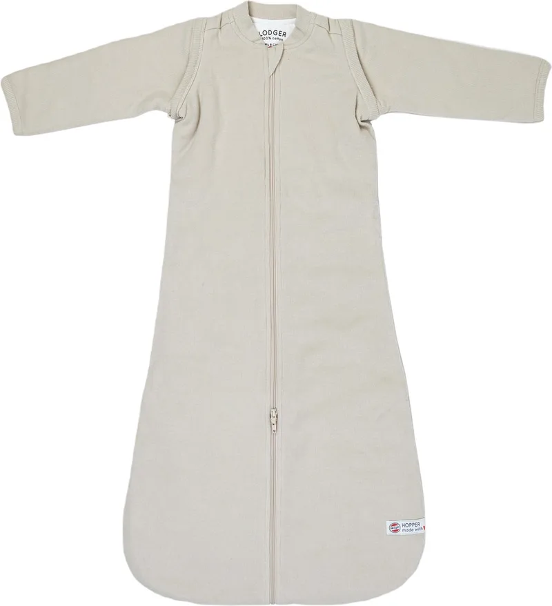 Hopper - Baby Slaapzak Winter met afritsbare mouwen - 98cm - 3.3 TOG - Autostoel - Crème - Winterslaapzak de Lodger en Crème – photo produit