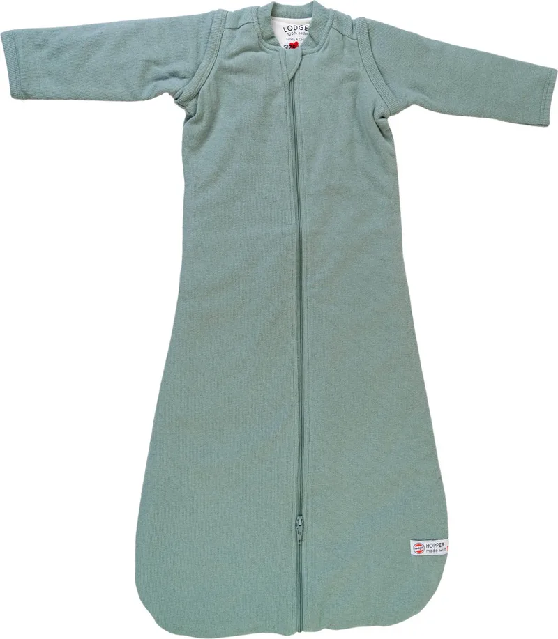 Hopper - Baby Slaapzak Winter met afritsbare mouwen - 98cm - 3.3 TOG - Autostoel - Winterslaapzak by Lodger in Green – product photo