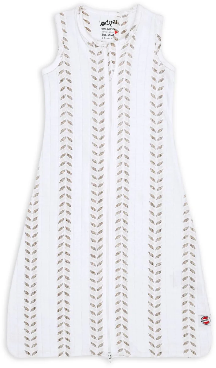 Hopper - Baby zomerslaapzak - hydrofiel - Creme - 98cm - 0.3 TOG - Biologisch katoen van Lodger in Beige – productfoto
