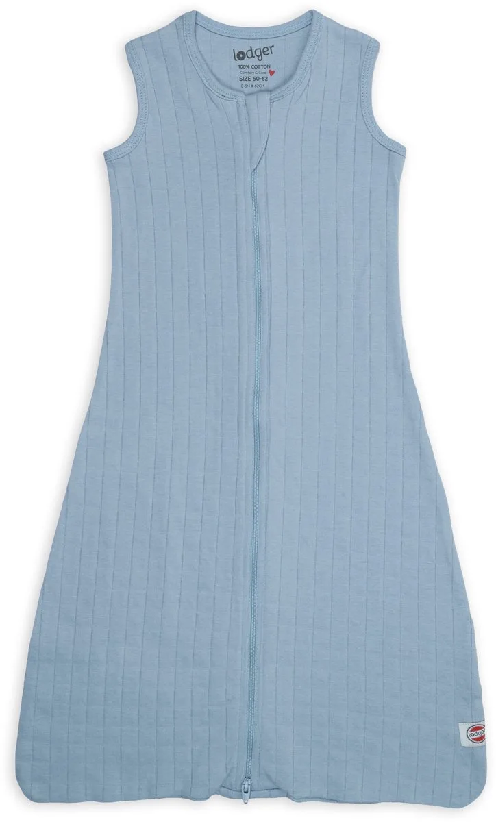 Hopper - Hydrofiele Slaapzak Baby - 0.3 TOG - 62cm - Biologisch Katoen - Zomerslaapzak & Babyslaapzak by Lodger in Blue – product photo