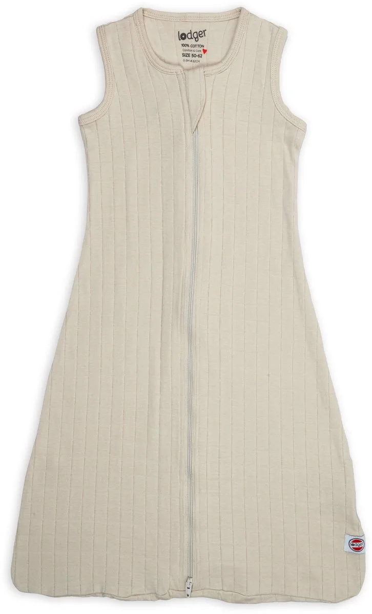 Hopper - Hydrofiele Slaapzak Baby - Creme - 0.3 TOG - 62cm - Biologisch Katoen - Zomerslaapzak & Babyslaapzak van Lodger in Beige – productfoto