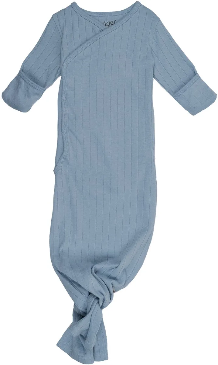 Hopper - Newborn Slaapzak - 0.3 TOG - 62cm - Biologisch Katoen - Hydrofiel - Slaapzak baby van Lodger in Blauw – productfoto