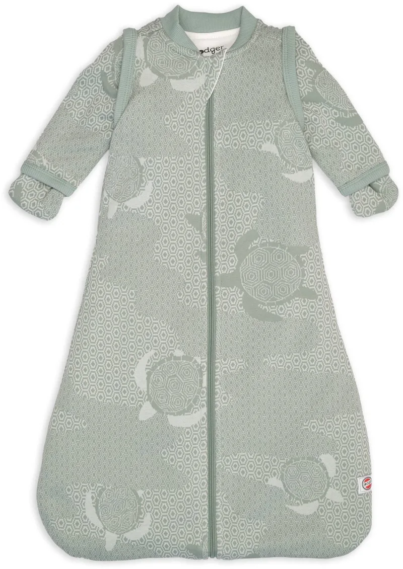Hopper - Newborn Slaapzak met Afritsbare Mouwen - 62cm - 2.4 TOG - Autostoel & Antikrabwantjes - Winterslaapzak van Lodger in Groen – productfoto