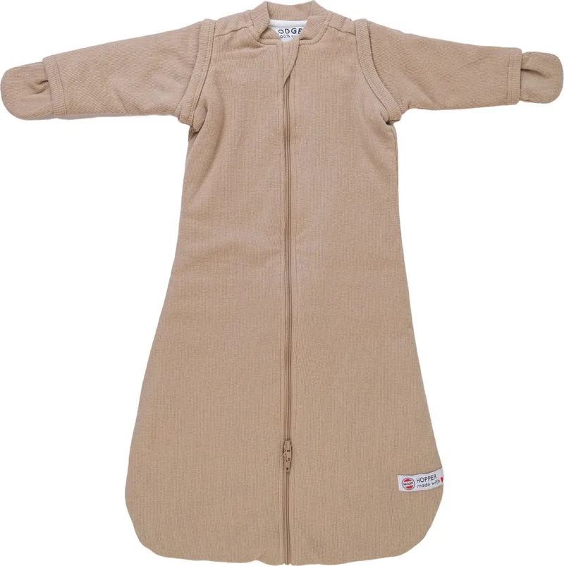 Hopper - Newborn slaapzak met afritsbare mouwen - 62cm - 3.3 TOG - Autostoel - Slaapzak Baby Winter van Lodger in Beige – productfoto