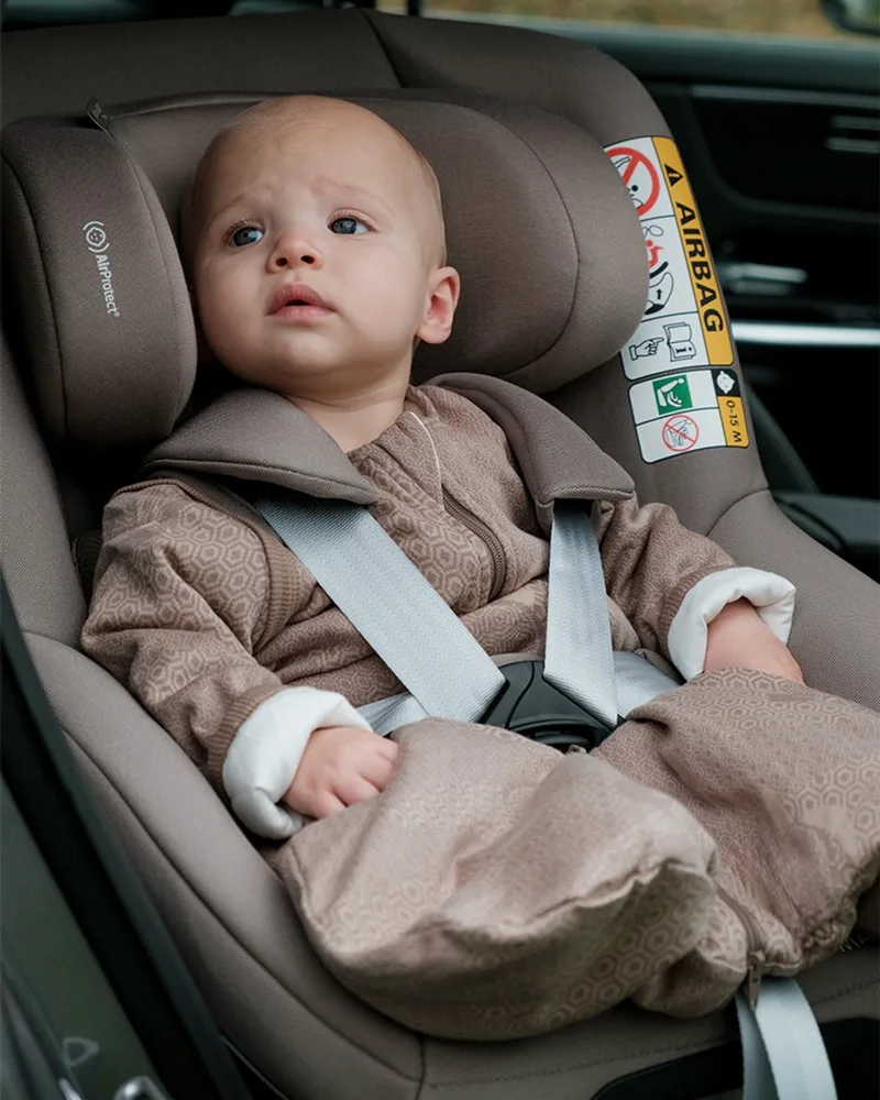 Hopper - Slaapzak baby met Afritsbare Mouwen - 80cm - 2.4 TOG - Autostoel - Winterslaapzak by Lodger in Brown – product photo
