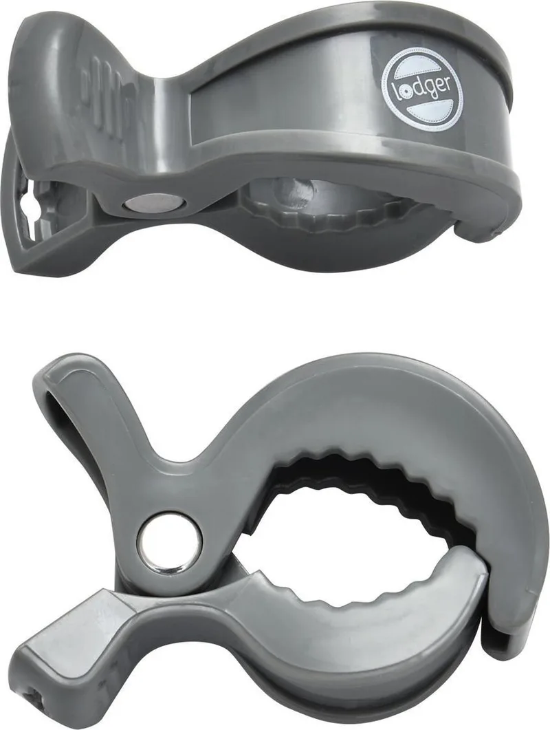 Kinderwagenaccessoire - Swaddle Clips - Zwart - 2 stuks de Lodger en Gris – photo produit