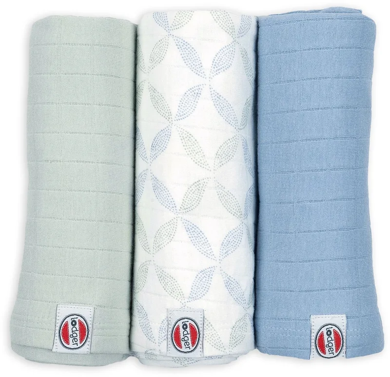 Swaddler - Hydrofiele Doeken - Crème - 70x70cm - 3 stuks - Biologisch Katoen de Lodger en Vert – photo produit