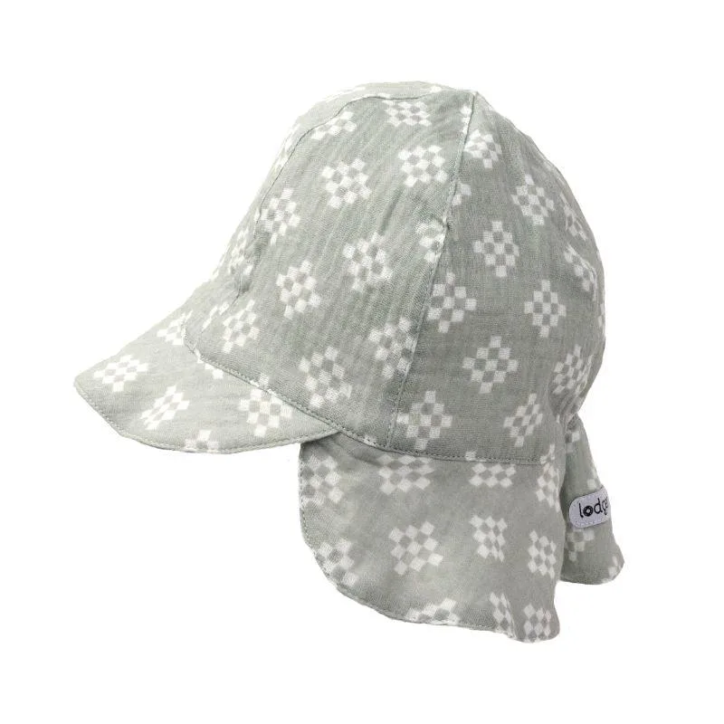 zomerhoedje Hatter Tribe Muslin Silt Green-3-6 mnd von Lodger – Produktfoto